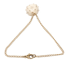 シャネル ココマーク キノコ モチーフ ブレスレット ゴールド アイボリー メッキ レディース CHANEL 【中古】