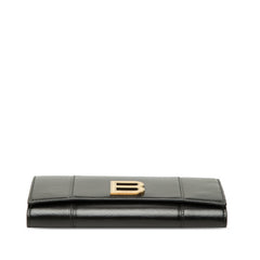 バレンシアガ Bロゴ 斜め掛け ショルダーバッグ 長財布 ブラック レザー レディース BALENCIAGA 【中古】