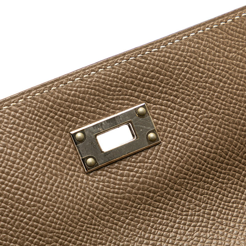 エルメス ケリーウォレット 長財布 エトゥープ グレージュ ヴォーエプソン レディース HERMES 【中古】