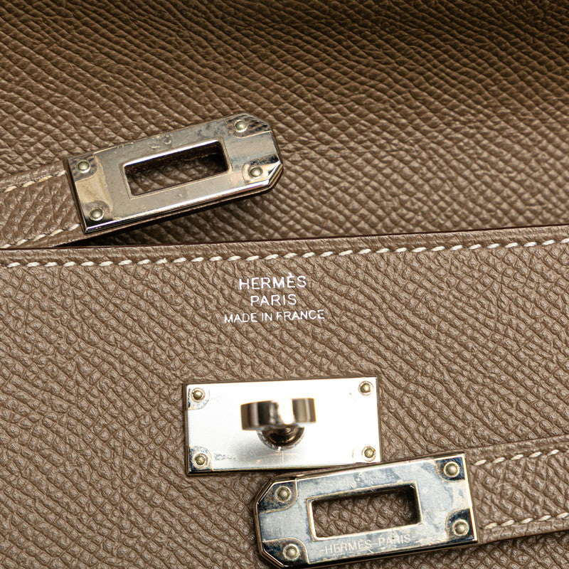 エルメス ケリーウォレット 長財布 エトゥープ グレージュ ヴォーエプソン レディース HERMES 【中古】