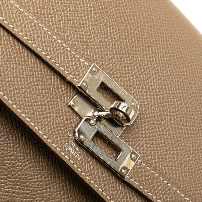 エルメス ケリーウォレット 長財布 エトゥープ グレージュ ヴォーエプソン レディース HERMES 【中古】