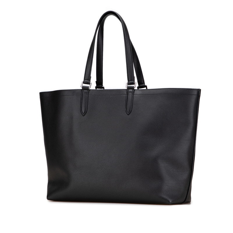 フェンディ ロゴ トートバッグ 7VA610 ブラック レザー レディース FENDI 【中古】