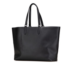 フェンディ ロゴ トートバッグ 7VA610 ブラック レザー レディース FENDI 【中古】