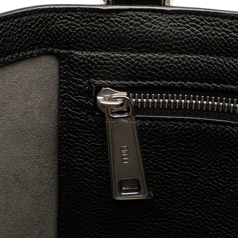 フェンディ ロゴ トートバッグ 7VA610 ブラック レザー レディース FENDI 【中古】