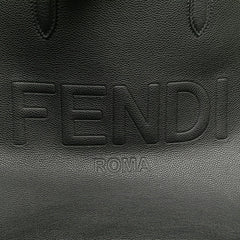 フェンディ ロゴ トートバッグ 7VA610 ブラック レザー レディース FENDI 【中古】