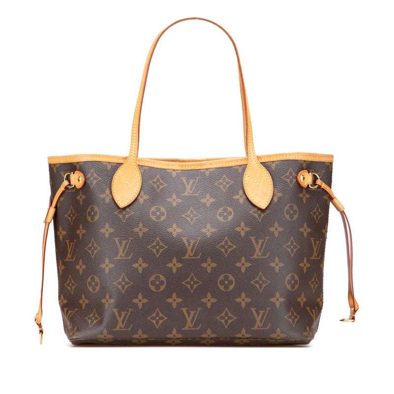 ルイ ヴィトン モノグラム ネヴァーフルPM ハンドバッグ トートバッグ M40155 ブラウン PVC レザー レディース LOUIS VUITTON 【中古】