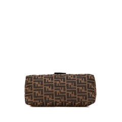 フェンディ ズッカ マンマバケット ワンショルダーバッグ ハンドバッグ 26325 ブラウン キャンバス レザー レディース FENDI 【中古】