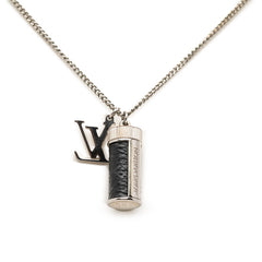 ルイ ヴィトン モノグラム エクリプス コリエチャームズ ネックレス M63641 ブラック シルバー メタル PVC メンズ LOUIS VUITTON 【中古】