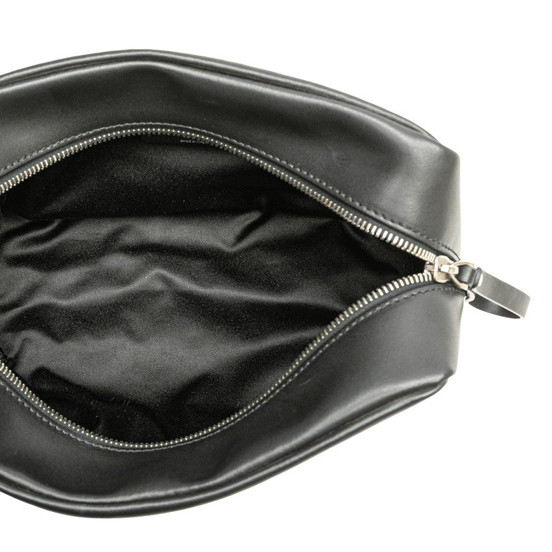 ヴァレンティノ VLTNロゴ ポーチ ブラック レザー レディース VALENTINO 【中古】