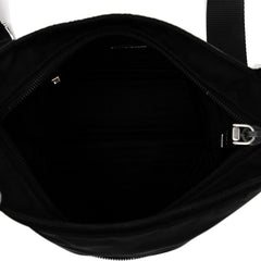 プラダ 三角ロゴプレート ショルダーバッグ ブラック ナイロン レディース PRADA 【中古】