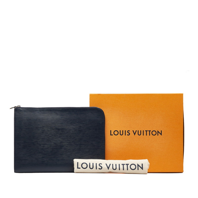 ルイ ヴィトン エピ ポシェットジュールGM クラッチバッグ セカンドバッグ M64154 ブルーマリーヌ ネイビー メンズ LOUIS VUITTON 【中古】