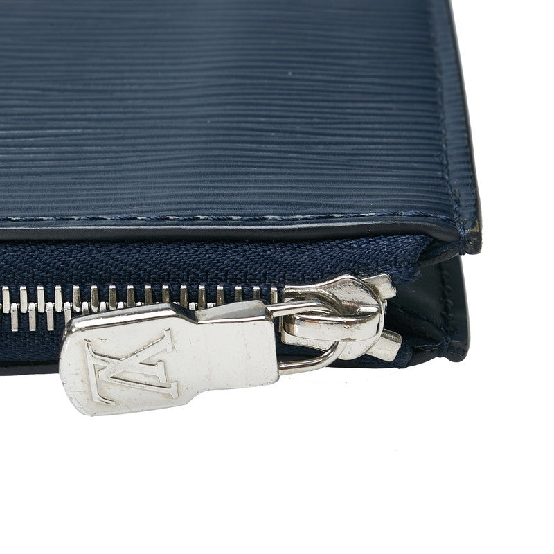 ルイ ヴィトン エピ ポシェットジュールGM クラッチバッグ セカンドバッグ M64154 ブルーマリーヌ ネイビー メンズ LOUIS VUITTON 【中古】