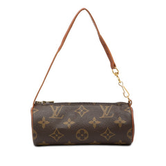ルイ ヴィトン モノグラム パピヨン付属品 ミニハンドバッグ ポーチ ブラウン PVC レザー レディース LOUIS VUITTON 【中古】