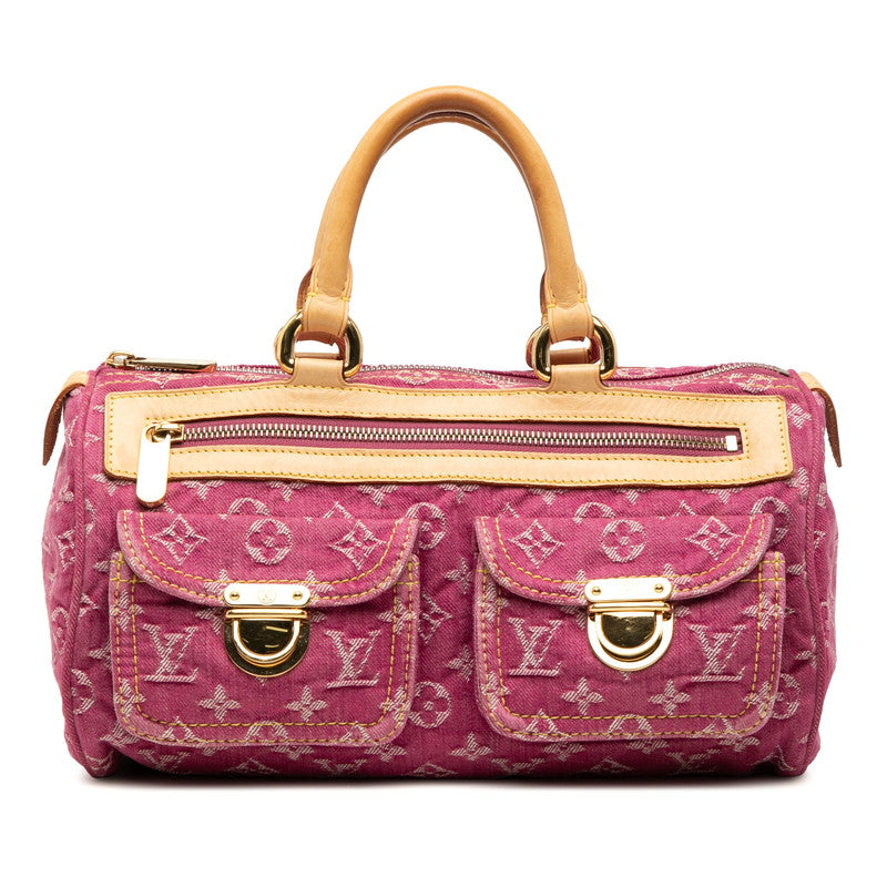 ルイ ヴィトン モノグラム デニム ネオスピーディ ハンドバッグ M95214 ピンク デニム レザー レディース LOUIS VUITTON 【中古】