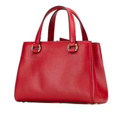 グッチ シルヴィ ショルダーバッグ ハンドバッグ 2WAY 460381 レッド レザー レディース GUCCI 【中古】