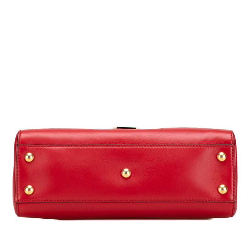 グッチ シルヴィ ショルダーバッグ ハンドバッグ 2WAY 460381 レッド レザー レディース GUCCI 【中古】