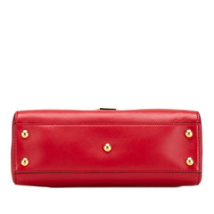 グッチ シルヴィ ショルダーバッグ ハンドバッグ 2WAY 460381 レッド レザー レディース GUCCI 【中古】