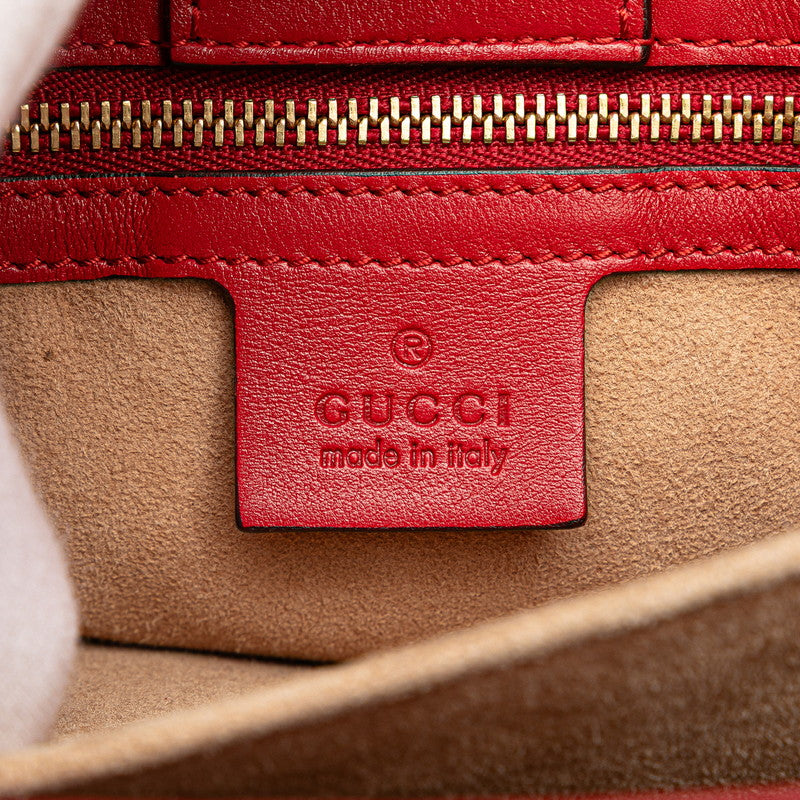グッチ シルヴィ ショルダーバッグ ハンドバッグ 2WAY 460381 レッド レザー レディース GUCCI 【中古】