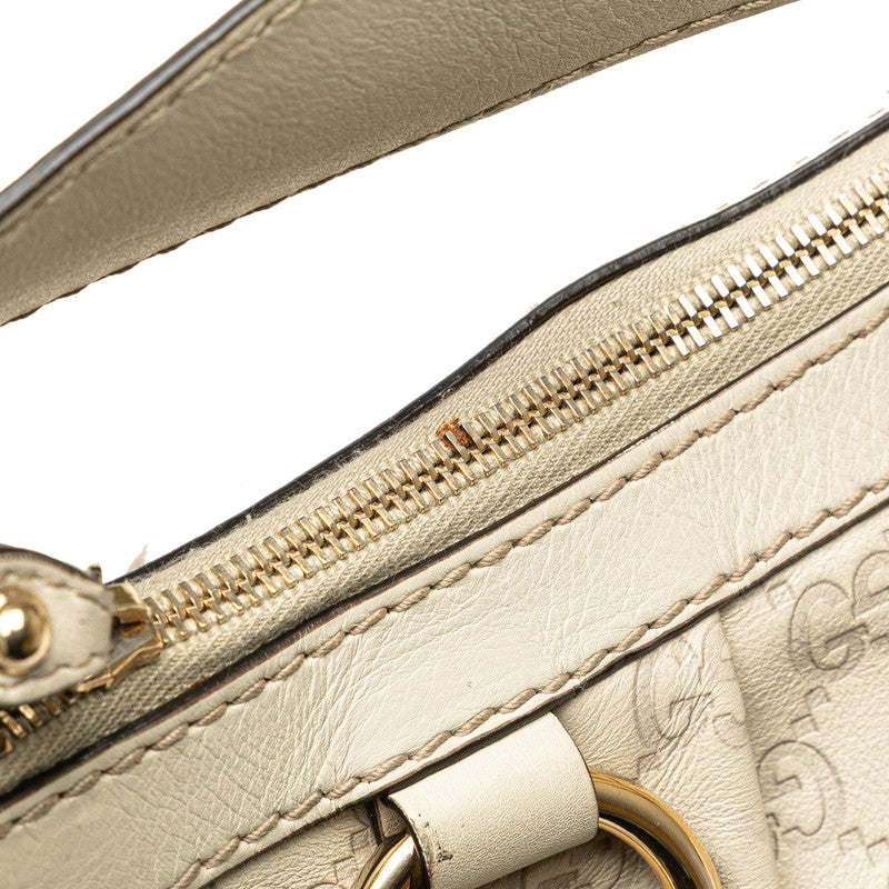 グッチ グッチシマ スーキー ワンショルダーバッグ ハンドバッグ 232955 アイボリー レザー レディース GUCCI 【中古】