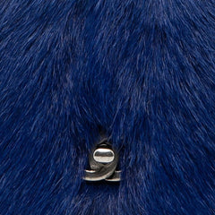 シャネル ココマーク マトラッセ チェーンショルダーバッグ ブルー ファー レザー レディース CHANEL 【中古】