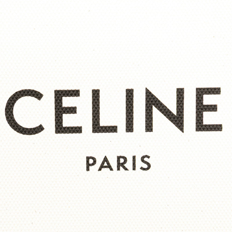 セリーヌ バーティカル カバ スモール トートバッグ ショルダーバッグ 2WAY ナチュラル タン キャンバス レザー レディース CELINE 【中古】