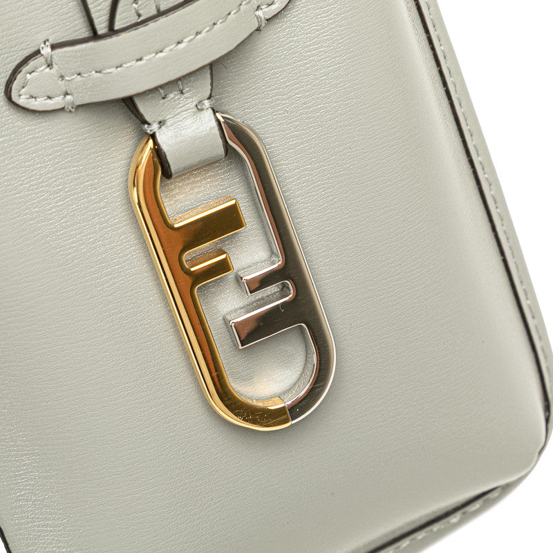 フェンディ フォンホルダー ポーチ ショルダーバッグ 7AS131 グレー レザー レディース FENDI 【中古】