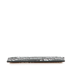 バレンシアガ ロゴ カードケース パスケース 594309 ブラック ホワイト PVC メンズ BALENCIAGA 【中古】