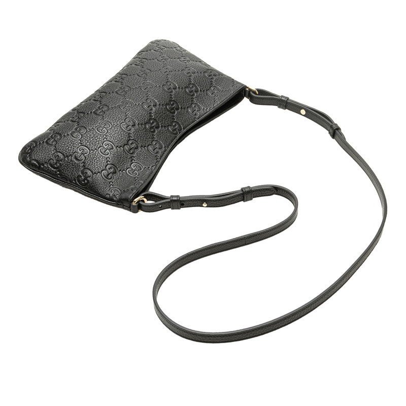 グッチ GGエンブレム ミディアム チェーンハンドバッグ ショルダーバッグ 2WAY 815277 ブラック レザー レディース GUCCI 【中古】