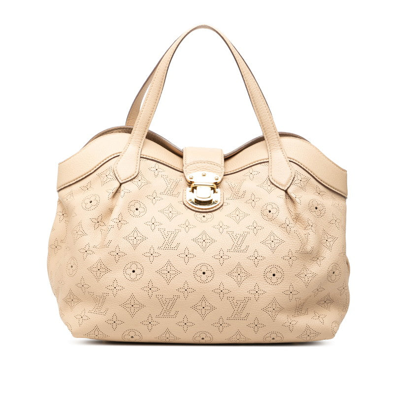 ルイ ヴィトン モノグラム マヒナ シールスPM ハンドバッグ M93818 オパール ベージュ レザー レディース LOUIS VUITTON 【中古】