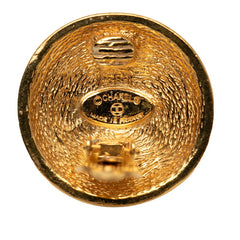 シャネル ココマーク マトラッセ ラウンド イヤリング ゴールド メッキ レディース CHANEL 【中古】