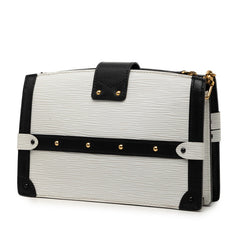 ルイ ヴィトン エピ トランククラッチ チェーン ショルダーバッグ ホワイト ブラック レザー レディース LOUIS VUITTON 【中古】