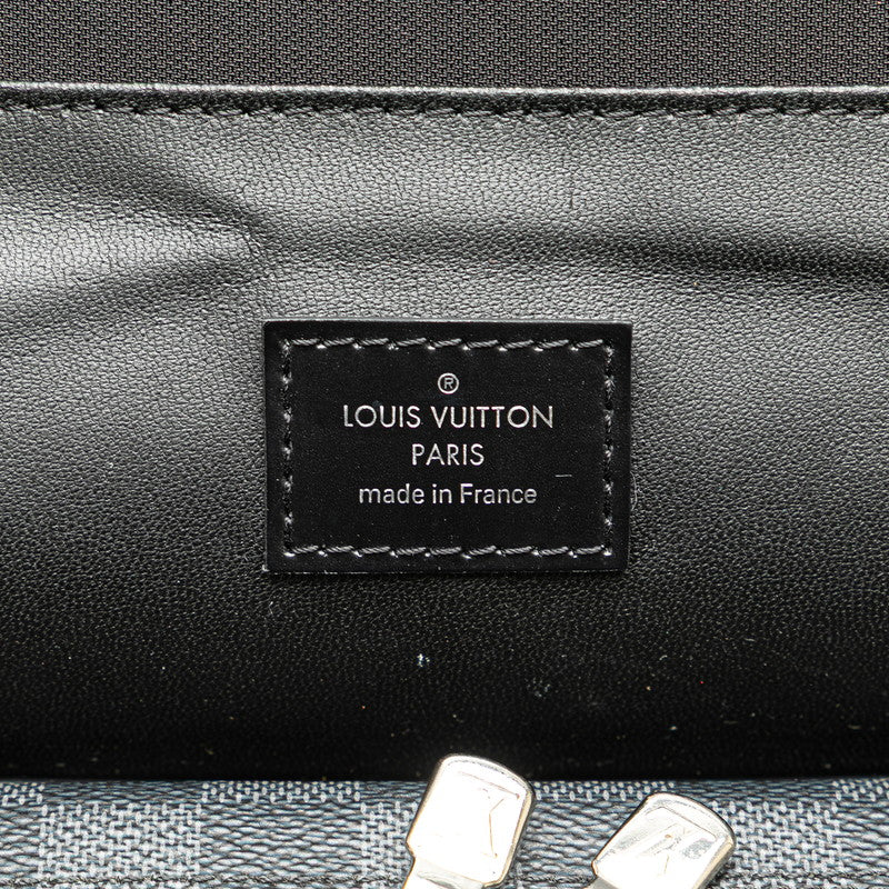 ルイ ヴィトン ダミエ グラフィット トゥルース サスペンダブル ポーチ セカンドバッグ N41419 ブラック PVC レザー メンズ LOUIS VUITTON 【中古】