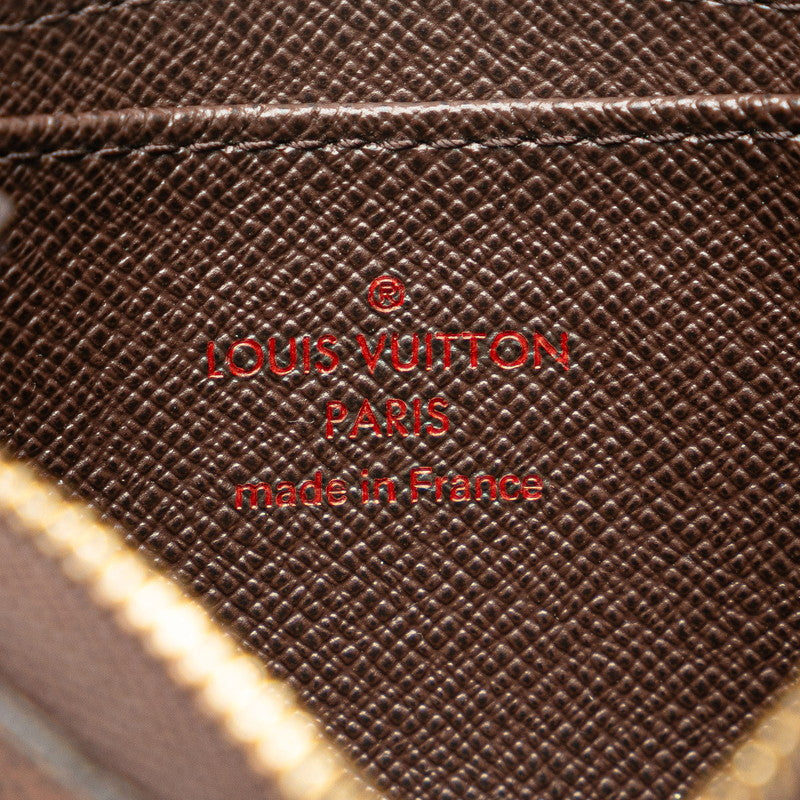 ルイ ヴィトン ダミエ ジッピー コイン パース コインケース 小銭入れ N63070 ブラウン PVC レディース LOUIS VUITTON 【中古】