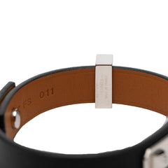 エルメス アス ドゥ クール ブレスレット サイズ：T2 ブラック シルバー ヴォースイフト メタル レディース HERMES 【中古】