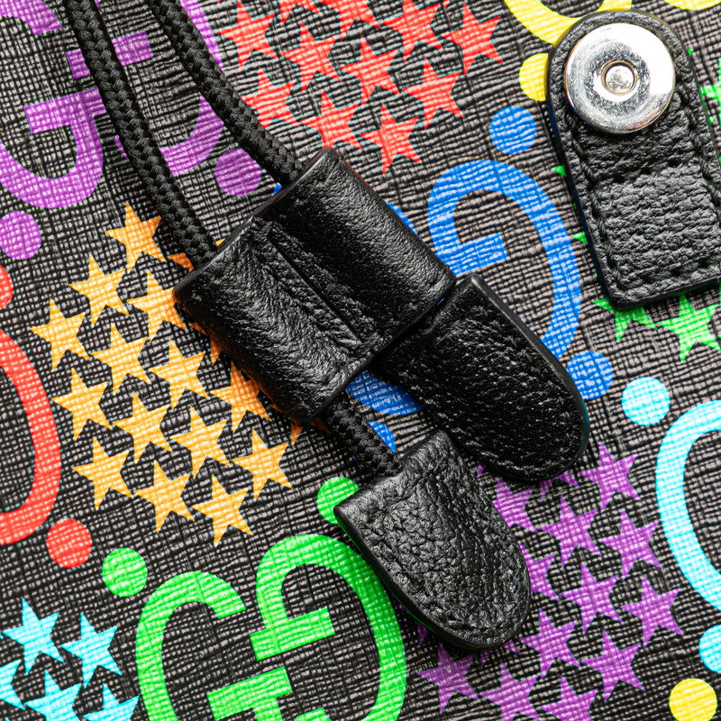 グッチ GGサイケデリック ラージ リュック バックパック 598140 マルチカラー PVC レザー メンズ GUCCI 【中古】