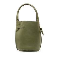 セリーヌ ビッグバッグ ナノ バケット ハンドバッグ ショルダーバッグ 2WAY 187243 カーキ グリーン レザー レディース CELINE 中古