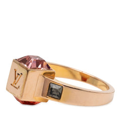 ルイ ヴィトン バーグ ギャンブル リング 指輪 ＃M M66825 ゴールド マルチカラー メッキ ラインストーン レディース LOUIS VUITTON 【中古】