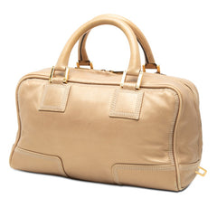 ロエベ アナグラム アマソナ28 ハンドバッグ ゴールド レザー レディース LOEWE 【中古】