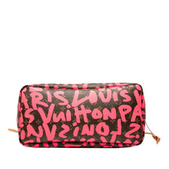 ルイ ヴィトン モノグラム グラフィティ ネヴァーフルGM トートバッグ ショルダーバッグ M93701 フューシャ ピンク ブラウン PVC レザー レディース LOUIS VUITTON 【中古】