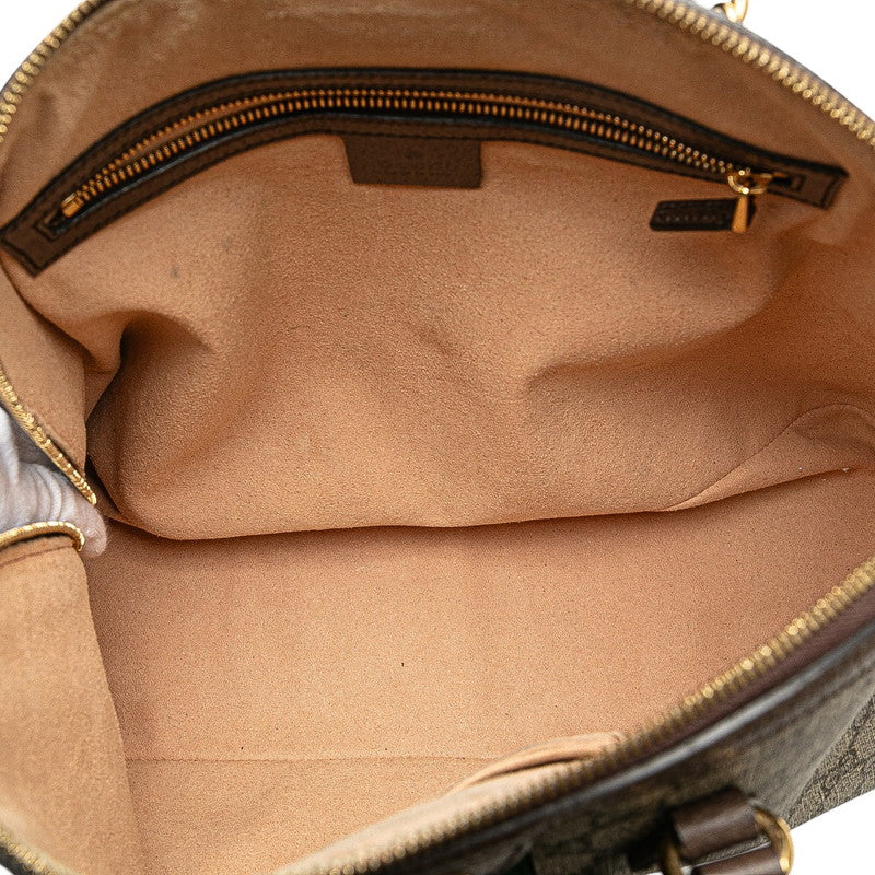 グッチ オフィディア GGスプリーム ハンドバッグ ショルダーバッグ 2WAY 524533 ベージュ ブラウン PVC レザー レディース GUCCI 【中古】