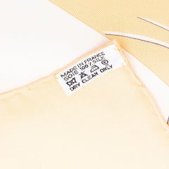 エルメス カレ90 COMPAGNONS DE MER 海の仲間たち スカーフ 大判スカーフ オレンジ系 コーラル系 シルク レディース HERMES 中古