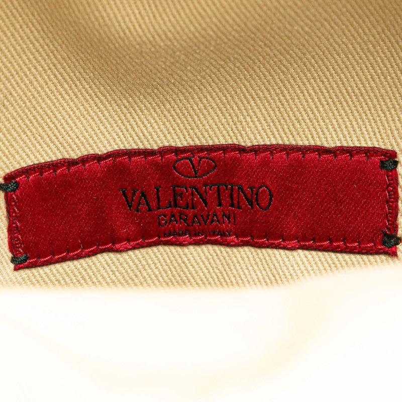 ヴァレンチノ ロックスタッズ リュック バックパック レッド レザー レディース Valentino 【中古】