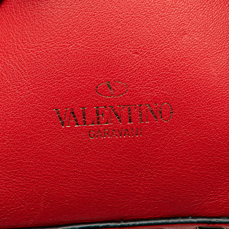 ヴァレンチノ ロックスタッズ リュック バックパック レッド レザー レディース Valentino 【中古】