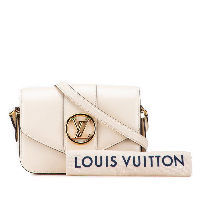ルイ ヴィトン LVポンヌフ 斜め掛け ショルダーバッグ M55950 クリーム ホワイト カーフ レザー レディース LOUIS VUITTON 【中古】