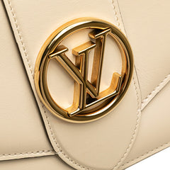 ルイ ヴィトン LVポンヌフ 斜め掛け ショルダーバッグ M55950 クリーム ホワイト カーフ レザー レディース LOUIS VUITTON 【中古】