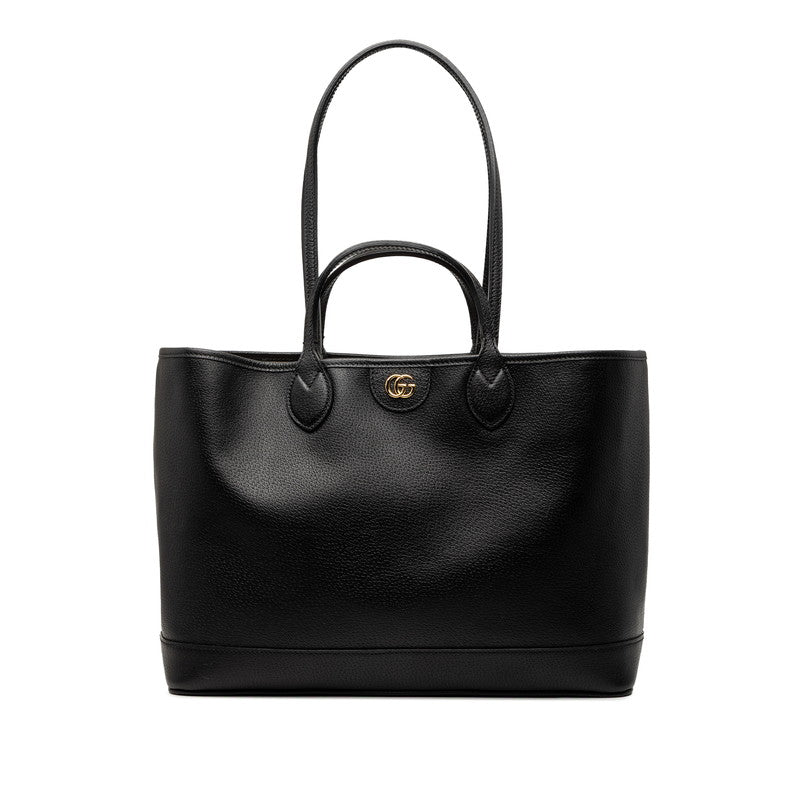 グッチ GGマーモント ダブルG トートバッグ ハンドバッグ ショルダーバッグ 739730 ブラック レザー キャンバス レディース GUCCI 【中古】