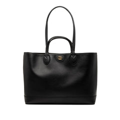 グッチ GGマーモント ダブルG トートバッグ ハンドバッグ ショルダーバッグ 739730 ブラック レザー キャンバス レディース GUCCI 【中古】