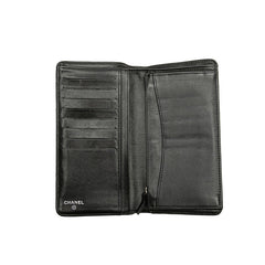 シャネル マトラッセ ココマーク 長財布 ブラック エナメル レザー レディース CHANEL 【中古】
