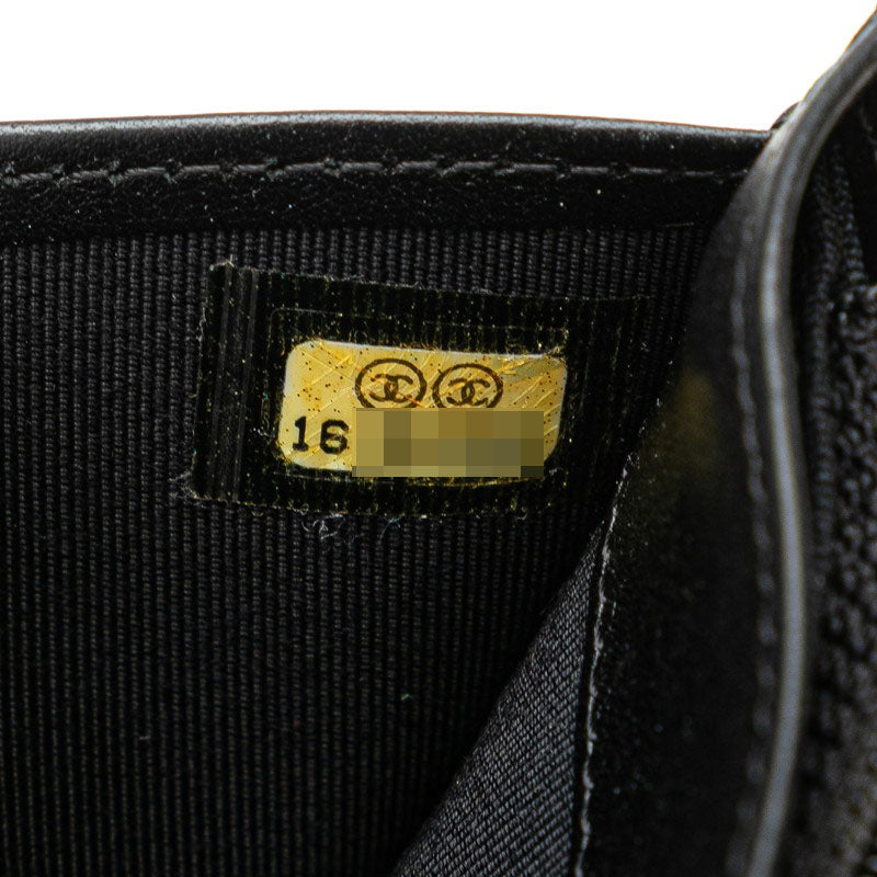 シャネル マトラッセ ココマーク 長財布 ブラック エナメル レザー レディース CHANEL 【中古】