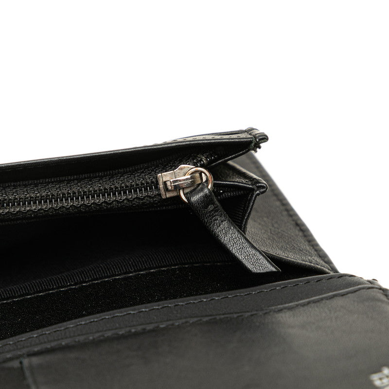 シャネル マトラッセ ココマーク 長財布 ブラック エナメル レザー レディース CHANEL 【中古】